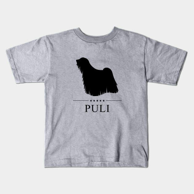 Puli Black Silhouette Kids T-Shirt by millersye